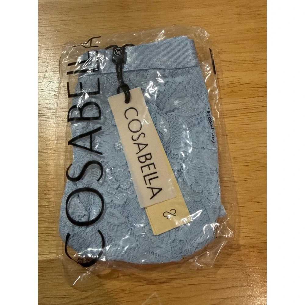 Cosabella NSN Italian Lace Thong Aasmani Blue Men's Luxury Underwear size XL